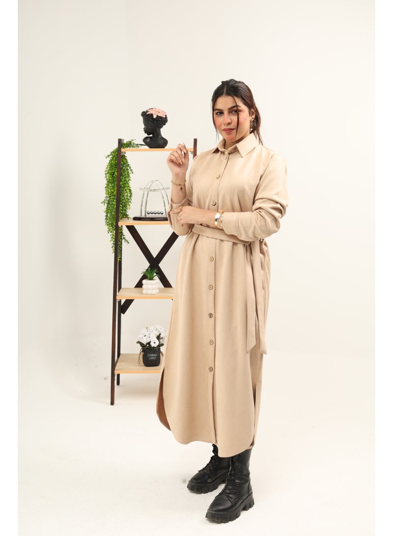 تونك شتوى خامة سويت لون بيج - Image 1